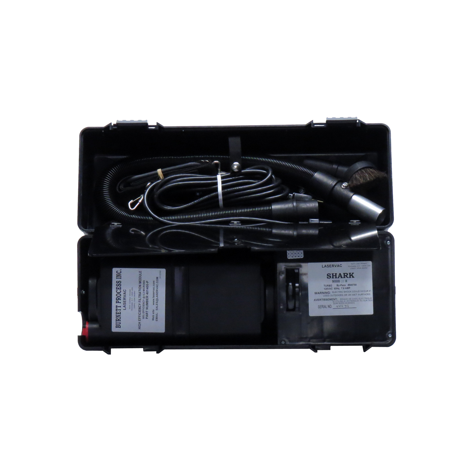Lasershark 9000-II (2 speed) ESD Vacuum & Kit 120V, Part Number, 120V-940700-1, 240V-940775-1, Tags: LaserVac, Shark 9000, Toner, Shop Vac, Portable Vacuums, Industrial Vacuum Cleaners, HEPA, Fine Particle, Filters, Dust